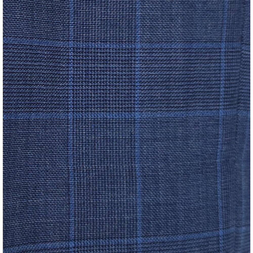 Michael Kors Men's Classic-Fit Stretch Wool Suit Pants Blue Plaid 42x30 NWT - Picture 6 of 6